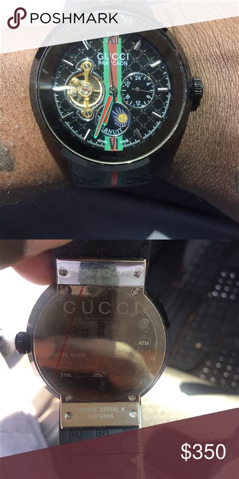 fake gucci watches vs real|check gucci watch serial number.